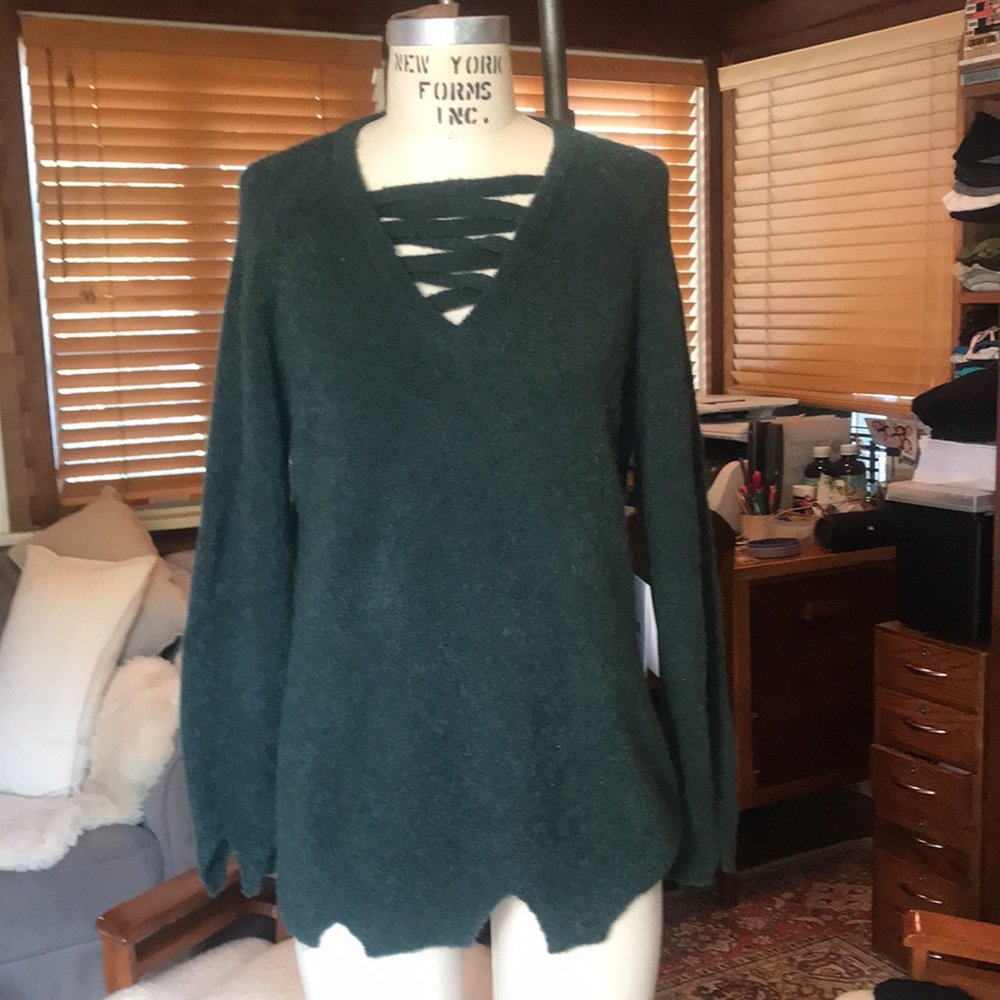 LNA 'Ziggy' Alpaca Blend Sweater. Army Green XS ♡